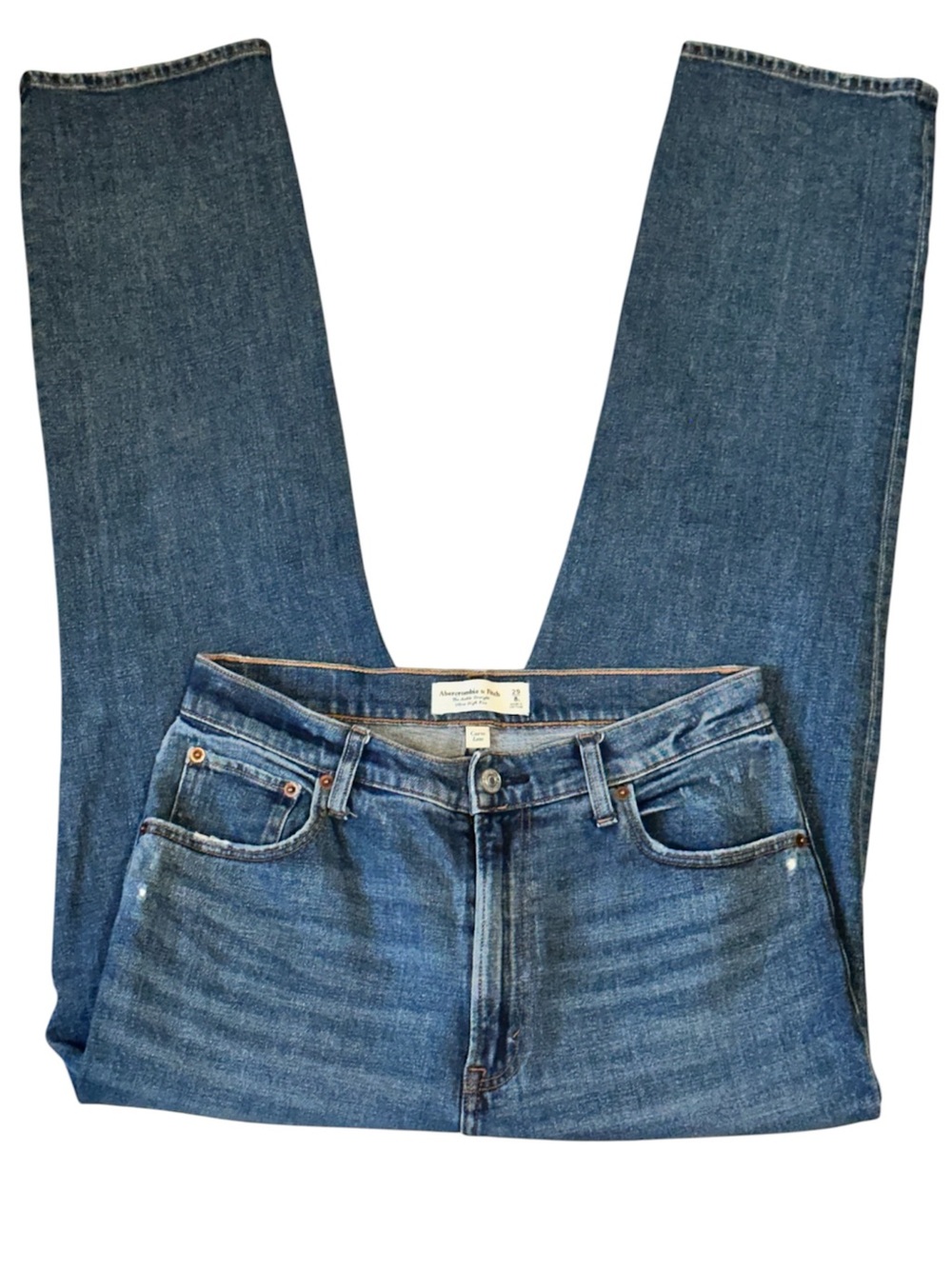 Abercrombie & Fitch The Ankle Straight Ultra High Rise Curve Love sz. 8/29 - Picture 3 of 4